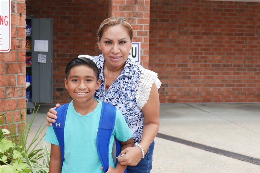 People smile on the first day of school